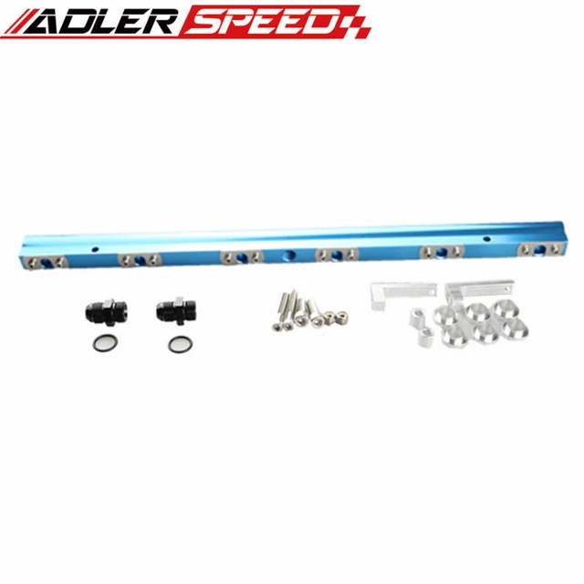 For Supra Mkiv Turbo 2JZ-GTE Billet Racing Fuel Rail Injector Adapter Kit Blue