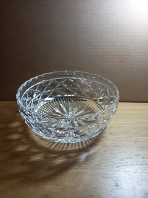 vintage cut glass crystal fruit bowl