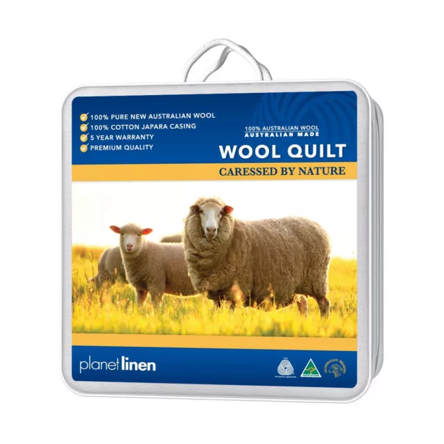 Queen Size Bed Australian Made 100% Merino Wool Quilt Doona Duvet 500gsm  NEW
