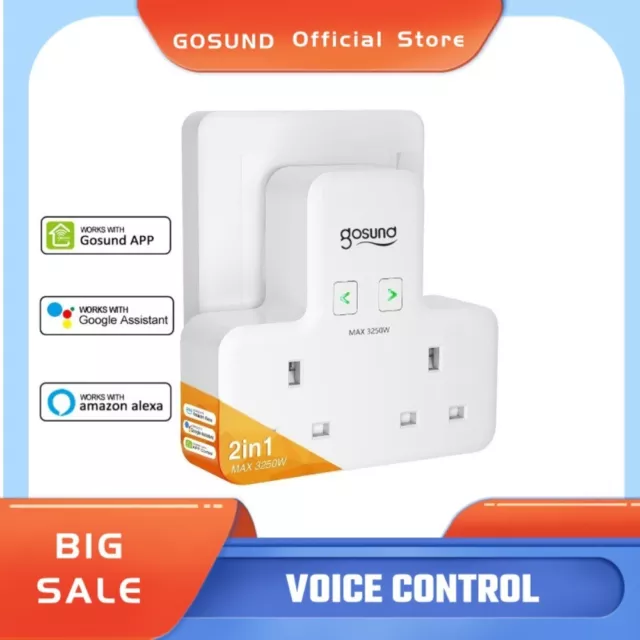 Gosund 1/2/4 Packs WiFi 2 IN 1 Smart Plug Socket Timer works with Amazon Alexa