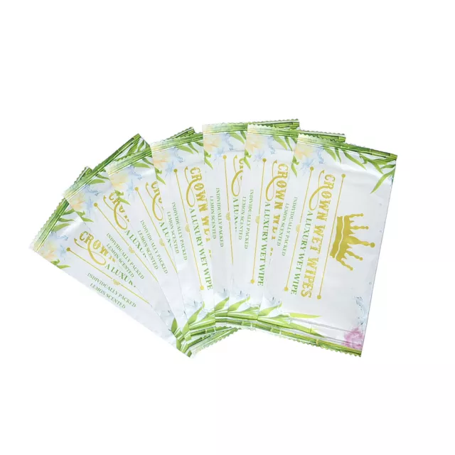 Large Luxury Lemon Fresh Wet Hand Wipes Hot Cold Individually Wrapped Individual