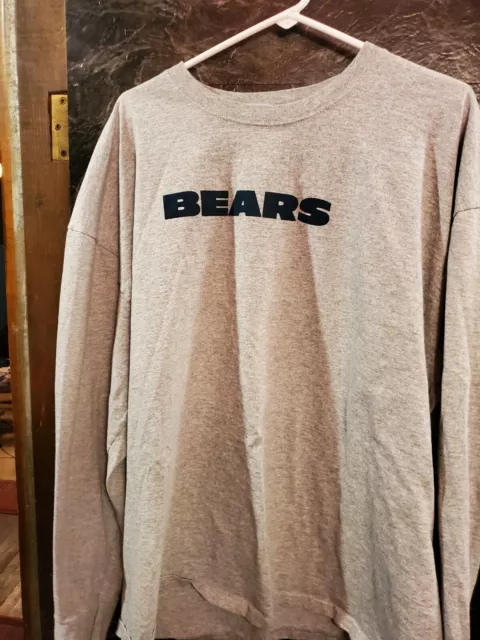 NFL Pro Line Bears # 69 Allen Long Sleeve T-shirt Mens 3XL Gray Casual Free Ship