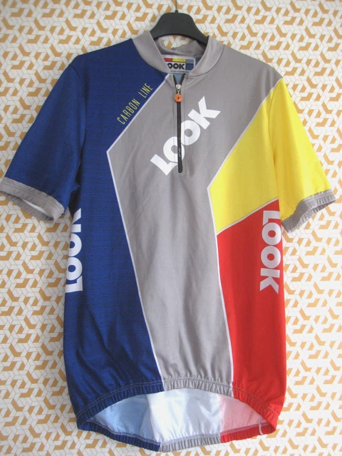 Maillot Cycliste Vintage AC Broons Noret Années 70 Noir Orange Acrylique Taille XL