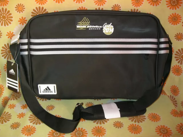 NEUF Ancien SAC DE SPORT BANDOULIERE ADIDAS WORLD ATHLETICS MONACO GALA 2014 New