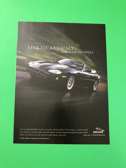 2000 2001 Jaguar Xk8 Original Vintage Print Ad Advertisement Printed A3