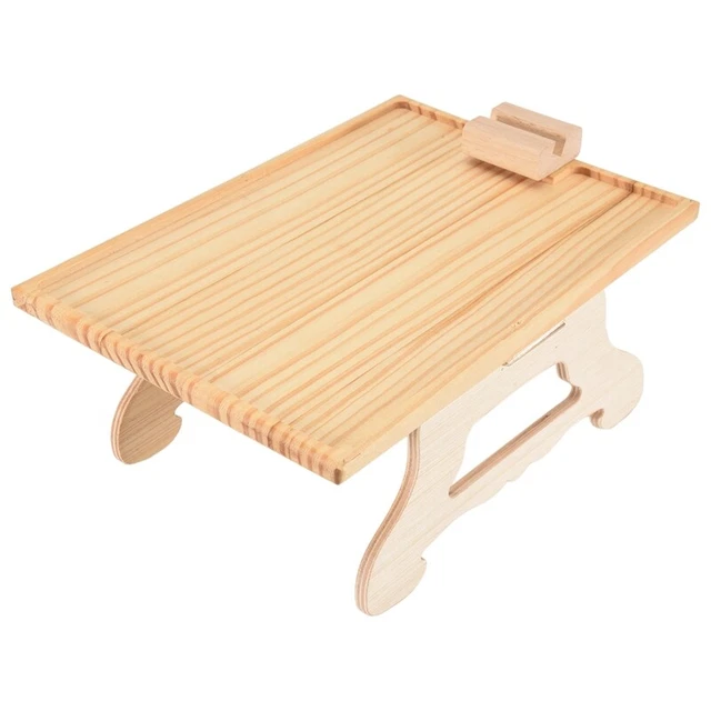Table D'appoint En Forme De C Réglable - Pour Canapé, Lit, Salon - Plateau 45x30 Cm, Hauteur 40-75 Cm, Pivotante 360°
