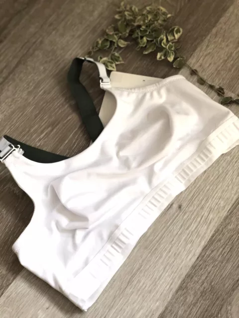 Damen Sport BH S 36 Nahtlose Schlaf-BHS Komfort Bustier Weiß Bralett Bra Neu
