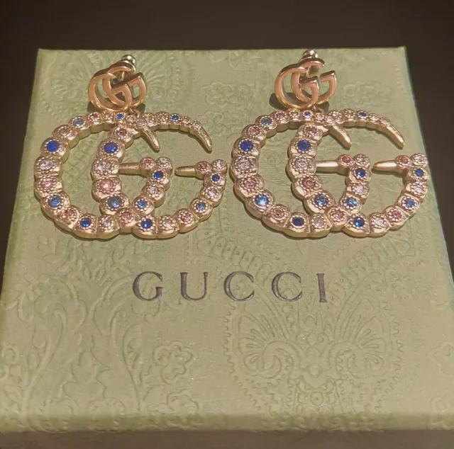 Gucci Crystal Gg Earrings