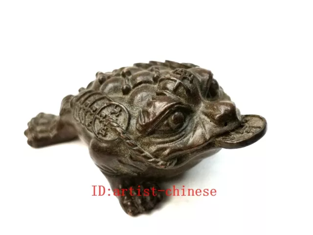 Collection Old China Bronze Carving Jin Chan Coin Statue Pendant or Paperweight