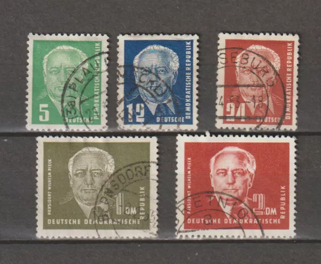 DDR 1952/53 Mi. 322/26 gestempelt