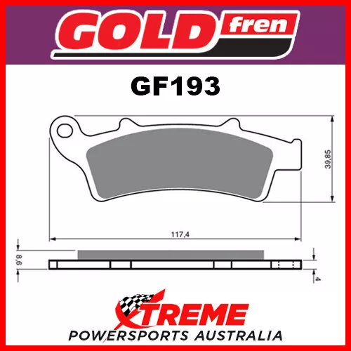 Aprilia Atlantic 125 03-08 Goldfren Sinter Dual Sport Front Brake Pad GF193S3