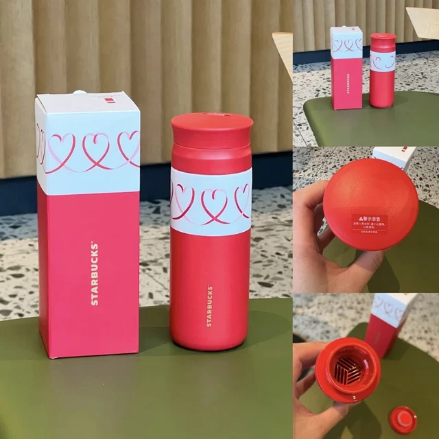 STARBUCKS 2024 CHINA Valentine's Day Red Heart 13oz SS Tumbler 51.99