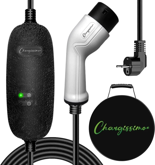 Cable Charge Voiture Électrique Type 2 Longueur 5M Puissance 16A 3.6KW Prise FR