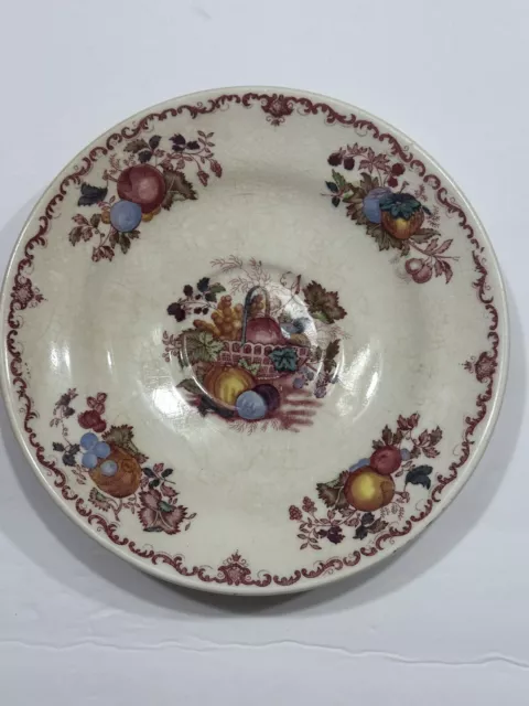 Mason's - Vintage Fruit Basket Design - 7” Saucer / Plate - Ironstone - England