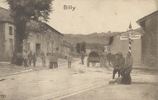55 - German CPA / Billy-sous-les-Côtes (Meuse) German soldiers / superb