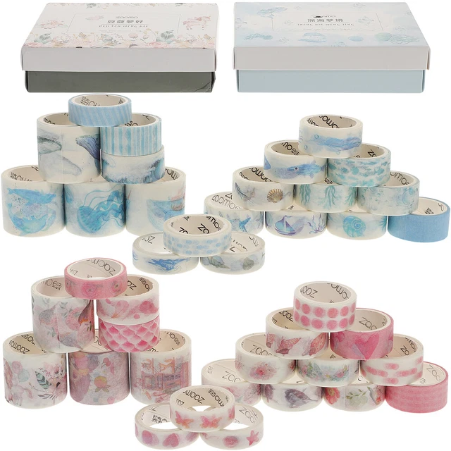 40 rollos Waschi Washi Tape Set Decoración Floral Decoraciones Florales Cuenta de Mano