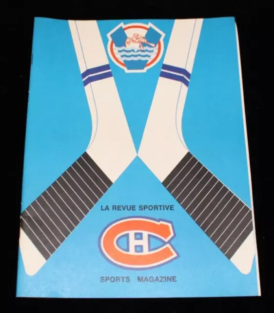 Montreal Voyageurs 1970-71 AHL Hockey Program vs. Hershey Bears W/ Ken Dryden