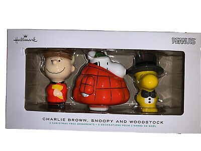 Peanuts Charlie Brown, Snoopy Puffy Coat, Woodstock Decoupage Hallmark Ornaments