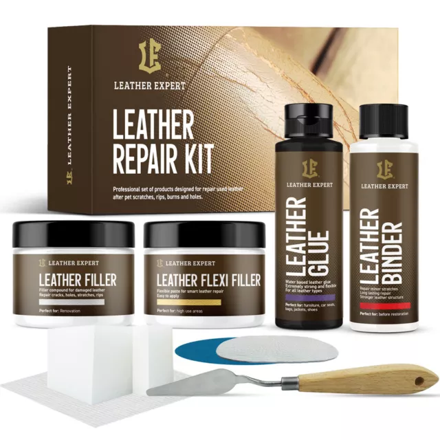 Leather Expert - Leder Lenkrad Reparature Set Möbel,Couch,Autositze,Sofa