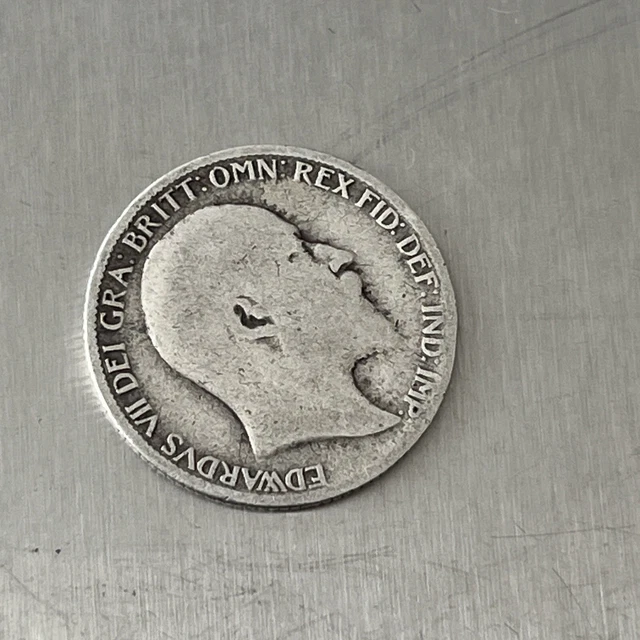 Edward VII, Sixpence, 1910, 0.925 Silver