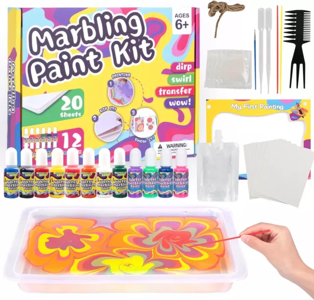 Water Marbling Paint for Kids Arts and Crafts Potions Making Kit Toys Ideal Gift