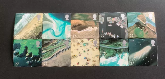 2002 British coastlines se tenant SG2265 to SG2274 MNH stamps
