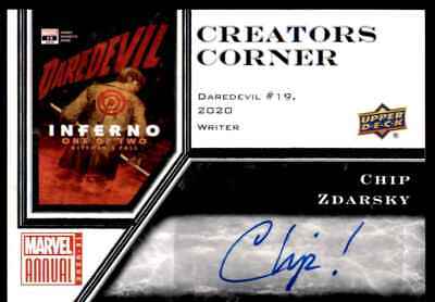 2020 2020-21 Marvel Annual Creators Corner Auto #CC-CZ C Chip Zdarsky Auto Upper