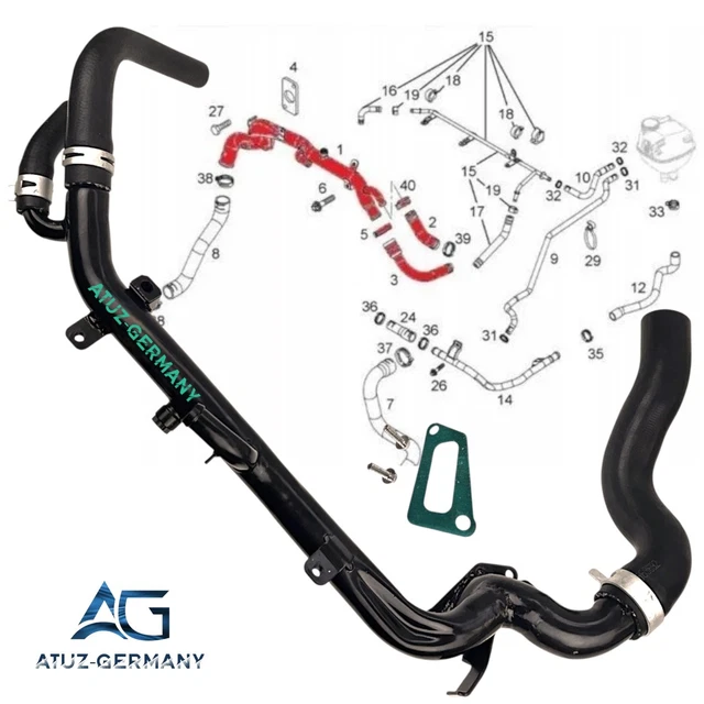 Tube/manchon D’eau Pour OPEL CORSA C 1.2 Essence 66KW (2002) – Réf. 9128354 – Occasion Fonctionnel