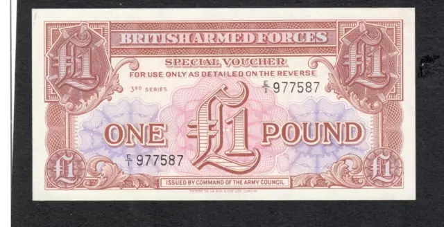 BRITAN ARMED FORCES £1 NOTE Uncirculated 1956 ONE Pound