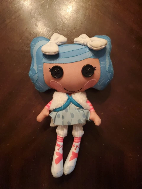 10” Lalaloopsy Mittens Fluff n Stuff Plush Blue Hair Soft Doll Button Eyes Orig