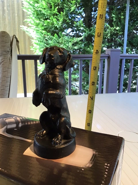 Vintage RUSSIAN KASLI FOUNDRY Cast Iron Begging DACHSCHUND DOG Paperweight USSR