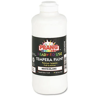Pintura al temple lista para usar Prang, blanca, botella de tapa dispensadora de 16 oz X21609