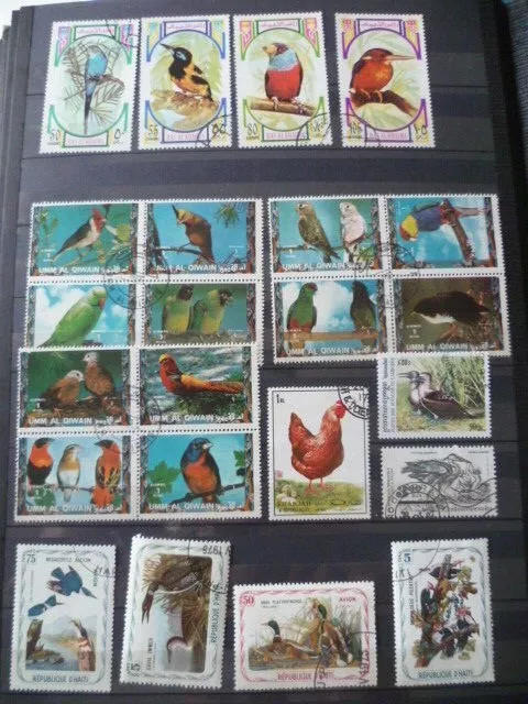 LOT TIMBRES  OISEAUX   ( voir 2 photos )