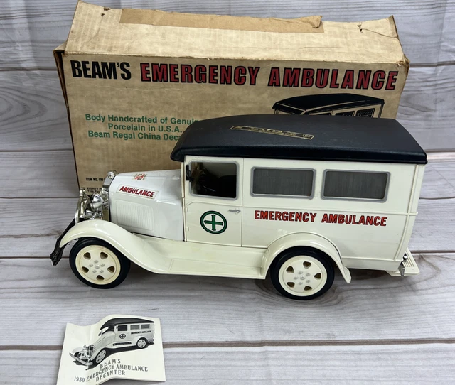 VINTAGE 1980'S JIM Beam Decanter 1930's Emergency Ambulance Decanter