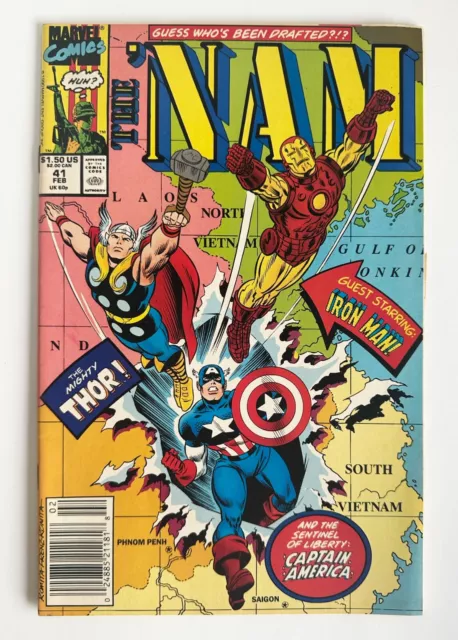 Marvel Comics The 'Nam #41 1990 Iron Man Captain America Thor