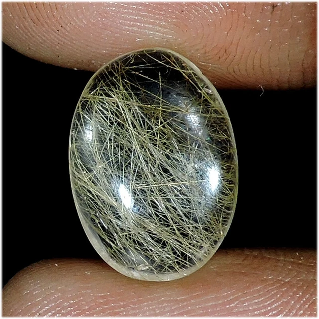 6.90 CT Naturel Brillant Doré Rutile Quartz Ovale Cabochon Desseré Gemme r907