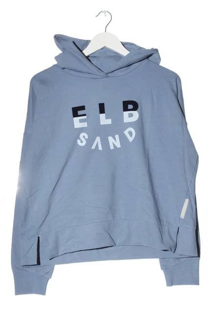 ELBSAND felpa con cappuccio donna taglia DE 40 blu casual look