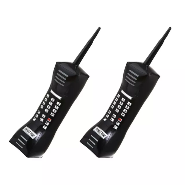 2pcs Inflatable 80s Retro Mobile Phone Props for Party Decorations (Black)-ME