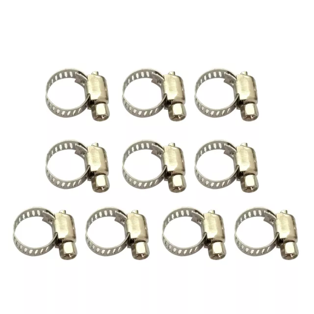 10pcs Set  Clip à Ressort Collier Serrage Réglable pr Tuyau de Carburant