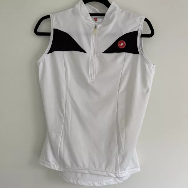 Castelli Women's Cycling Jersey Size XL Sleeveless 1/4 Zip Pockets