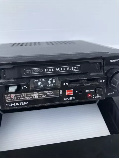 1980s Sharp Autoradio Car Cassette FM Radio Retro Classic Vintage 3