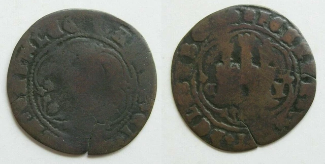 Monarchs Catholics, 4 Maravedi Of Basin. 0.12oz/1 1/8in