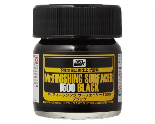 Mr. Finishing Surfacer 1500 Black (40ml) SF288 - Mr. Hobby Modelismo