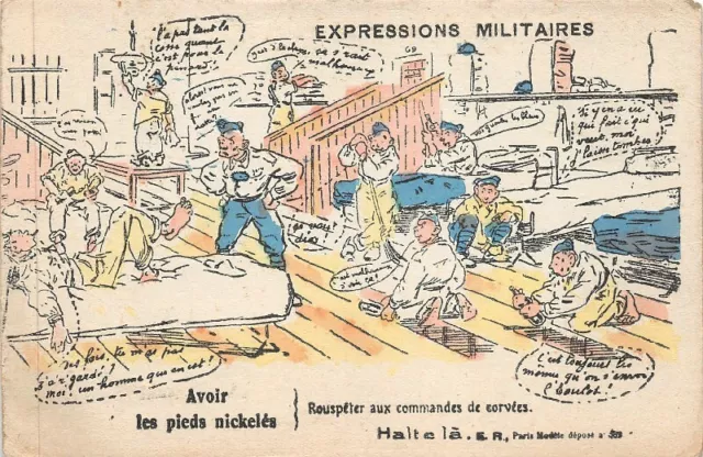 Cpa Fantaisie Militaire - Expressions Militaire - Avoir les pieds nickelés