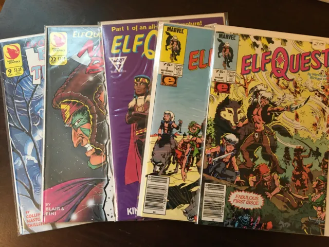 Elf Quest, Marvel, Epic, Warp, Comic Book Lot of 5 books, Mix, various
