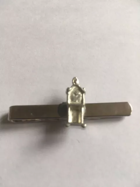 Grand Father Clock TG325A Made From Fine English Pewter on a Tie Clip (slide)