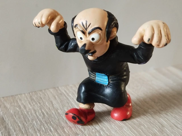 Figurine Schtroumpf Déguisé En Gargamel Schleich 1984 - Made In Portugal, Occasion Vintage