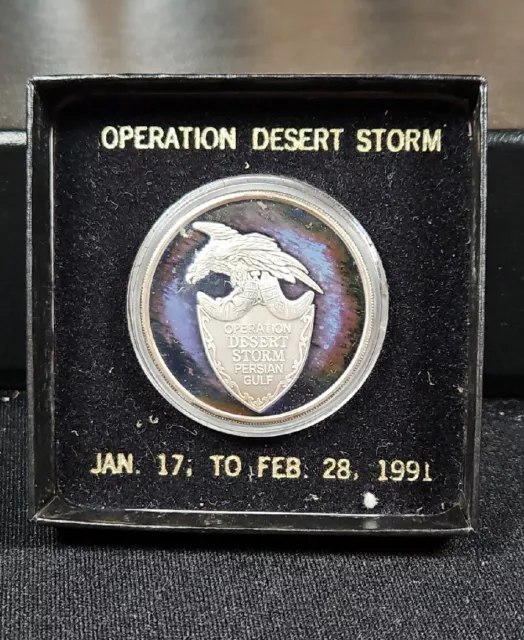 Operation Desert Storm - 1 oz Silver Coin - Encased - Desert Shield Saudi Arabia