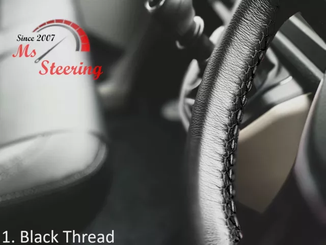 Passt Mercedes - Benz Sprinter - Schwarz Leder Lenkradabdeckung | Verschiedene Stiche
