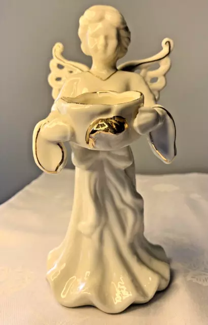 Ceramic Angel Statue Votive Candle Holder Angel Figurine